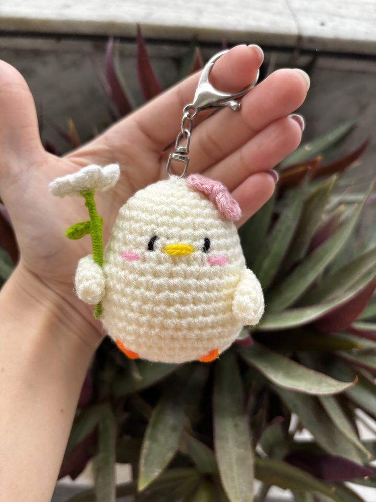 Handmade Crochet Duck Keychain – Sweet Little Duck Charm 🦆